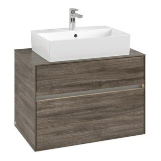 V&B Waschtischunterschrank Collaro 80x54,8x50cm, WT mi, LED 5,7 W, st. Oa