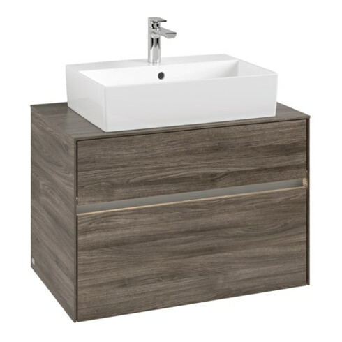 V&B Waschtischunterschrank Collaro 80x54,8x50cm, WT mi, LED 5,7 W, st. Oa
