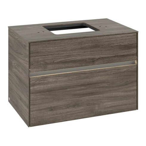 V&B Waschtischunterschrank Collaro 80x54,8x50cm, WT mi, LED 5,7 W, st. Oa