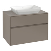 V&B Waschtischunterschrank Collaro 80x54,8x50cm, WT mi, LED 5,7 W, volc bla