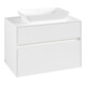V&B Waschtischunterschrank Collaro 80x54,8x50cm, WT mi, LED 5,7 W, wh. ma-1
