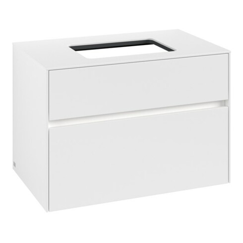 V&B Waschtischunterschrank Collaro 80x54,8x50cm, WT mi, LED 5,7 W, wh. ma