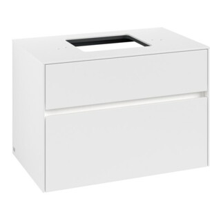 V&B Waschtischunterschrank Collaro 80x54,8x50cm, WT mi, LED 5,7 W, wh. ma