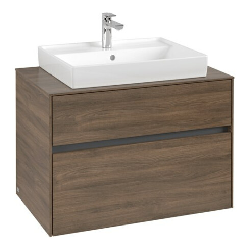 V&B Waschtischunterschrank Collaro 80x54,8x50cm, WT mittig, arizona oak