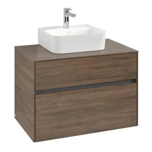 V&B Waschtischunterschrank Collaro 80x54,8x50cm, WT mittig, arizona oak
