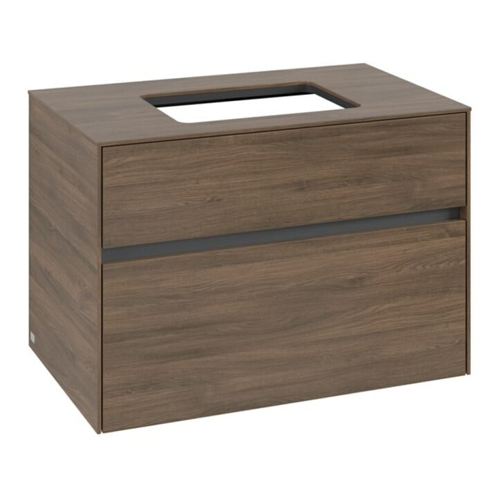 V&B Waschtischunterschrank Collaro 80x54,8x50cm, WT mittig, arizona oak