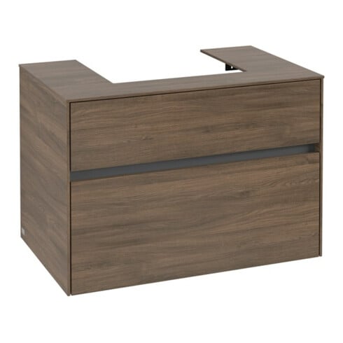 V&B Waschtischunterschrank Collaro 80x54,8x50cm, WT mittig, arizona oak