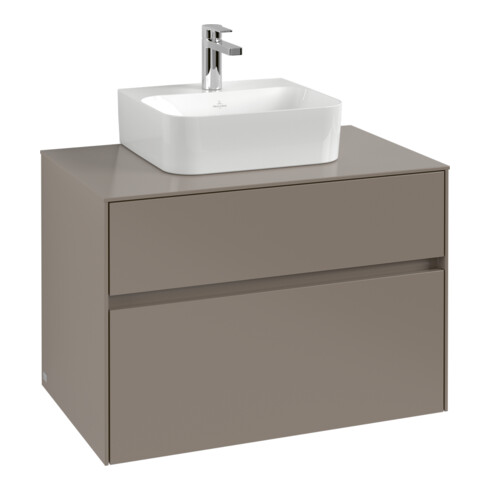 V&B Waschtischunterschrank Collaro 80x54,8x50cm, WT mittig, black oak