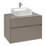 V&B Waschtischunterschrank Collaro 80x54,8x50cm, WT mittig, black oak