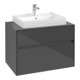 V&B Waschtischunterschrank Collaro 80x54,8x50cm, WT mittig, glossy grey-1