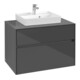 V&B Waschtischunterschrank Collaro 80x54,8x50cm, WT mittig, glossy grey-3