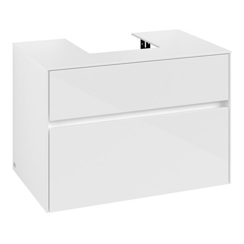 V&B Waschtischunterschrank Collaro 80x54,8x50cm, WT mittig, glossy white