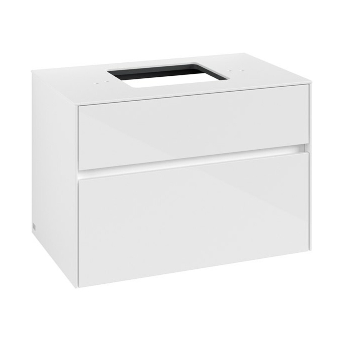 V&B Waschtischunterschrank Collaro 80x54,8x50cm, WT mittig, glossy white