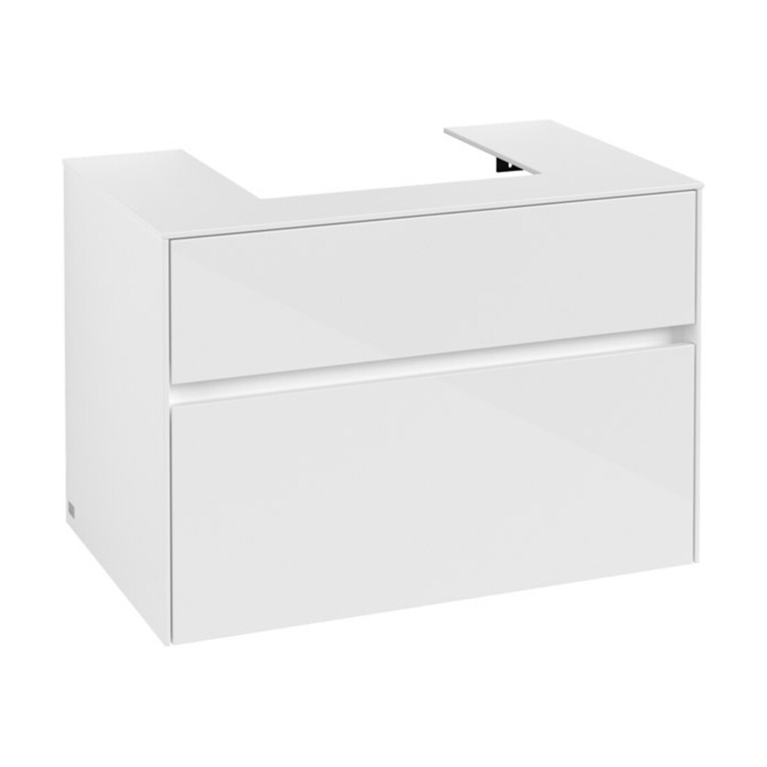 V&B Waschtischunterschrank Collaro 80x54,8x50cm, WT mittig, glossy white