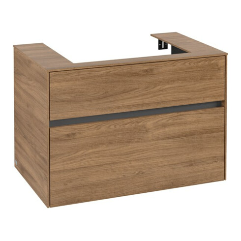 V&B Waschtischunterschrank Collaro 80x54,8x50cm, WT mittig, kansas oak