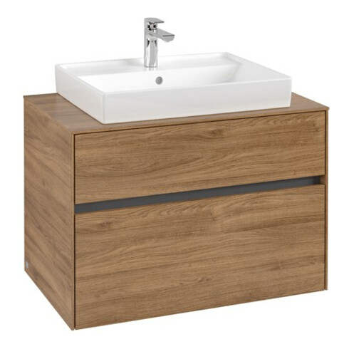 V&B Waschtischunterschrank Collaro 80x54,8x50cm, WT mittig, kansas oak