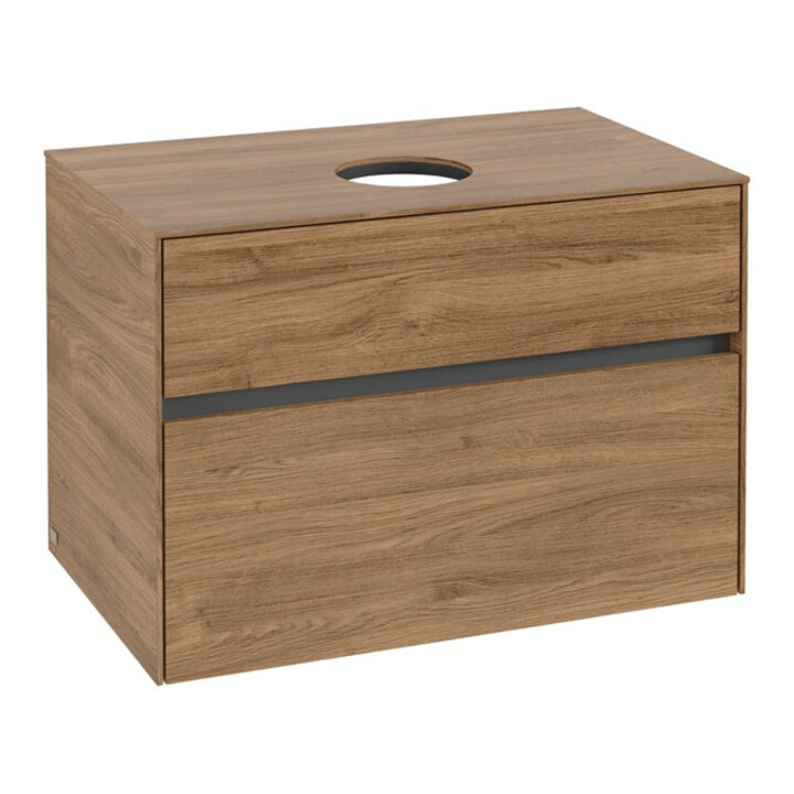 V&B Waschtischunterschrank Collaro 80x54,8x50cm, WT mittig, kansas oak