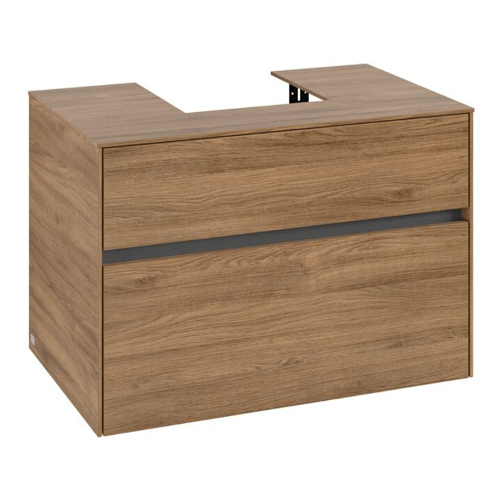 V&B Waschtischunterschrank Collaro 80x54,8x50cm, WT mittig, kansas oak