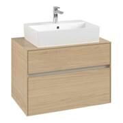 V&B Waschtischunterschrank Collaro 80x54,8x50cm, WT mittig, nordic oak