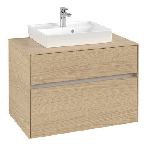 V&B Waschtischunterschrank Collaro 80x54,8x50cm, WT mittig, nordic oak