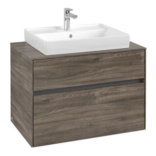 V&B Waschtischunterschrank Collaro 80x54,8x50cm, WT mittig, stone oak