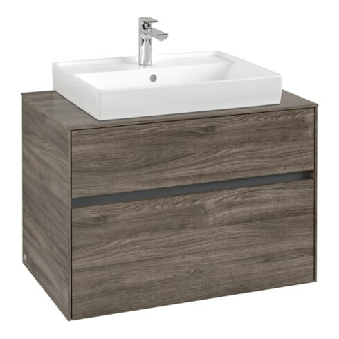 V&B Waschtischunterschrank Collaro 80x54,8x50cm, WT mittig, stone oak
