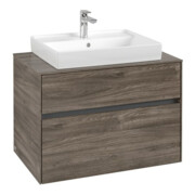 V&B Waschtischunterschrank Collaro 80x54,8x50cm, WT mittig, stone oak