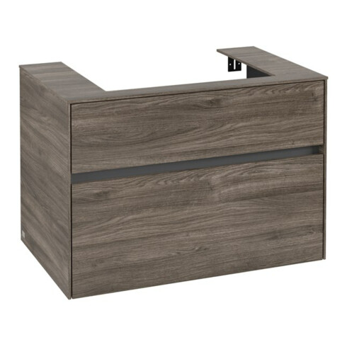 V&B Waschtischunterschrank Collaro 80x54,8x50cm, WT mittig, stone oak