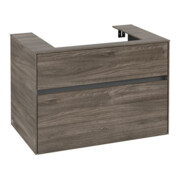 V&B Waschtischunterschrank Collaro 80x54,8x50cm, WT mittig, stone oak-3