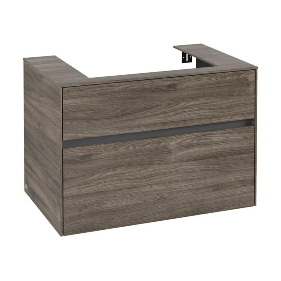 V&B Waschtischunterschrank Collaro 80x54,8x50cm, WT mittig, stone oak