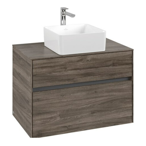 V&B Waschtischunterschrank Collaro 80x54,8x50cm, WT mittig, stone oak