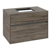 V&B Waschtischunterschrank Collaro 80x54,8x50cm, WT mittig, stone oak