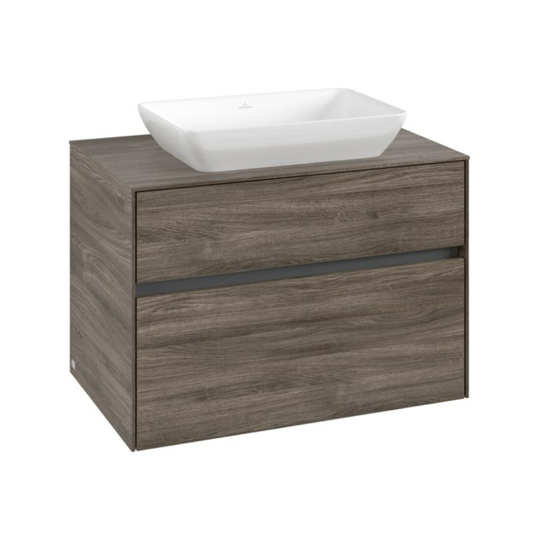 V&B Waschtischunterschrank Collaro 80x54,8x50cm, WT mittig, stone oak