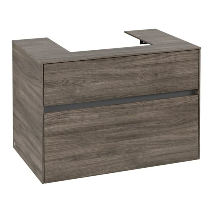 V&B Waschtischunterschrank Collaro 80x54,8x50cm, WT mittig, stone oak