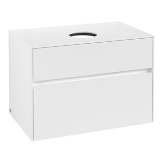 V&B Waschtischunterschrank Collaro 80x54,8x50cm, WT mittig, White Matt