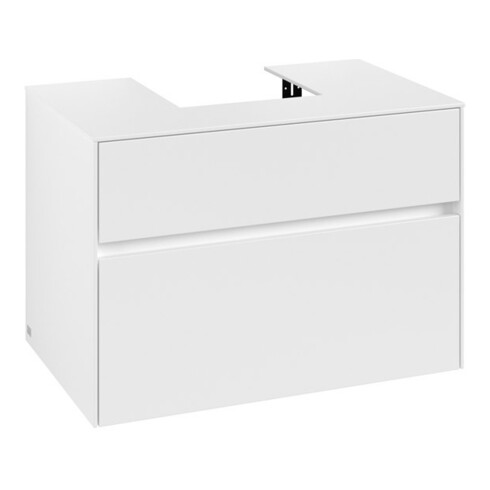 V&B Waschtischunterschrank Collaro 80x54,8x50cm, WT mittig, white matt