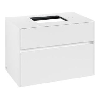 V&B Waschtischunterschrank Collaro 80x54,8x50cm, WT mittig, white matt