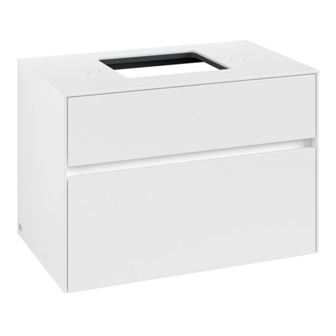 V&B Waschtischunterschrank Collaro 80x54,8x50cm, WT mittig, white matt
