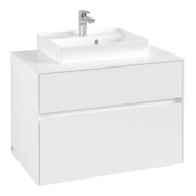 V&B Waschtischunterschrank Collaro 80x54,8x50cm, WT mittig, white matt-4