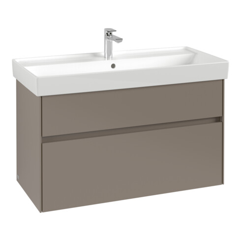 V&B Waschtischunterschrank Collaro 95,4x54,6x44,4cm, WT mi, LED 7W, wh. Oa