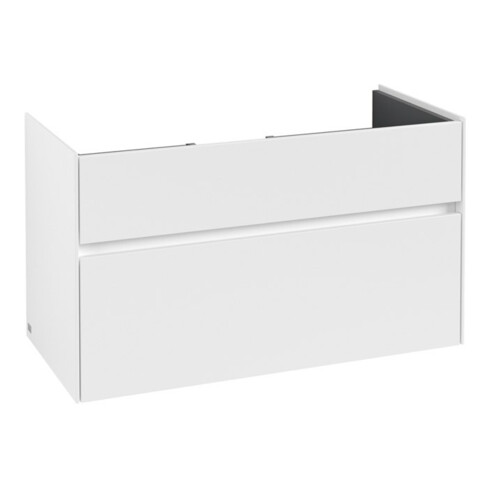 V&B Waschtischunterschrank Collaro 95,4x54,6x44,4cm, WT mittig, white matt