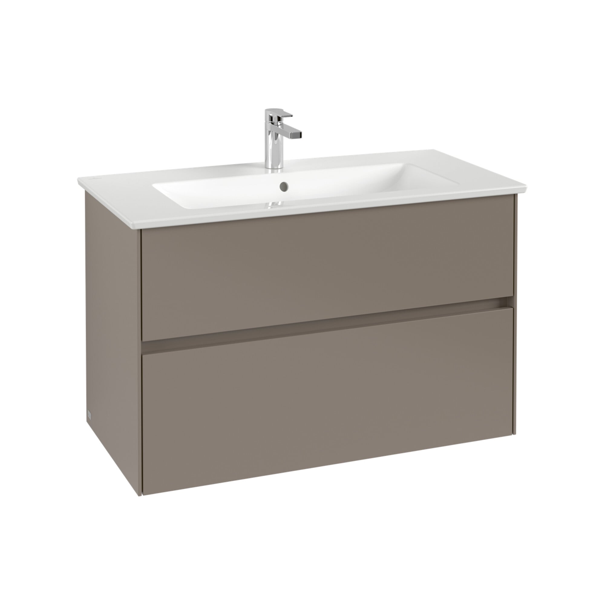 V&B Waschtischunterschrank Collaro 96,1x61x48cm, WT mi, LED 7W, cashm Gr ; Villeroy & Boch