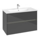 V&B Waschtischunterschrank Collaro 96,1x61x48cm, WT mi, LED 7W, glo Gr-1