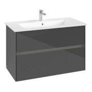 V&B Waschtischunterschrank Collaro 96,1x61x48cm, WT mi, LED 7W, glo Gr