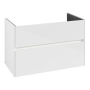 V&B Waschtischunterschrank Collaro 96,1x61x48cm, WT mi, LED 7W, glo wh.