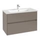V&B Waschtischunterschrank Collaro 96,1x61x48cm, WT mi, LED 7W, volc bla-1