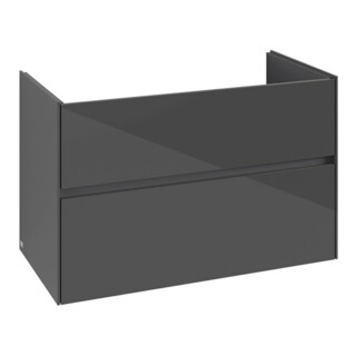 V&B Waschtischunterschrank Collaro 96,1x61x48cm, WT mittig, glossy grey