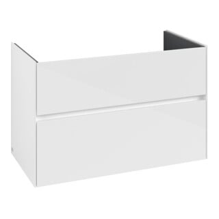 V&B Waschtischunterschrank Collaro 96,1x61x48cm, WT mittig, glossy white