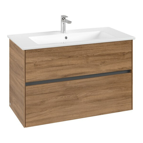 V&B Waschtischunterschrank Collaro 96,1x61x48cm, WT mittig, kansas oak