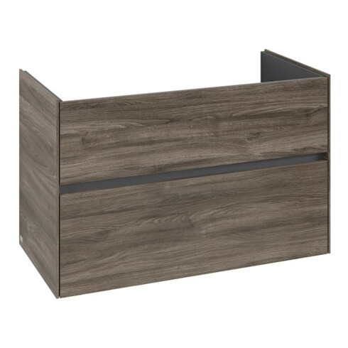 V&B Waschtischunterschrank Collaro 96,1x61x48cm, WT mittig, stone oak